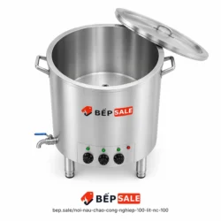 Lòng nồi nấu cháo công nghiệp 100 lít NC-100 nhìn từ trên xuống