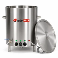 Nồi nấu cháo công nghiệp 160 lít NC-160 BẾP SALE kèm nắp nồi
