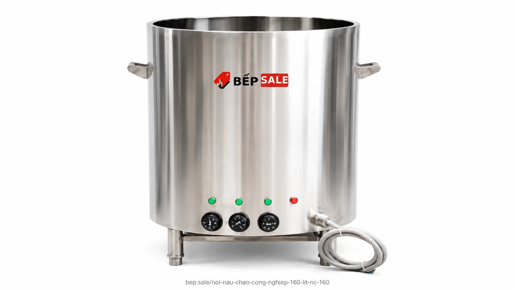 Nồi nấu cháo công nghiệp 160 lít NC-160 BẾP SALE trên nền trắng