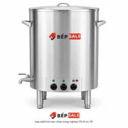 Nồi nấu cháo công nghiệp 70 lít NC-70 chụp chính diện trên nền trắng