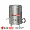 Hình ảnh nồi nấu phở điện bằng thép không gỉ thương hiệu Bếp Sale với vòi nước và bảng điều khiển. Có thông tin liên hệ: Hotline 094 692 3636 và Website bep.sale ở phía dưới.