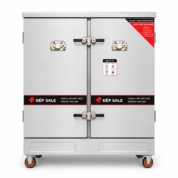 Tủ nấu cơm công nghiệp 24 khay dùng điện TCD-24 BẾP SALE mặt trước