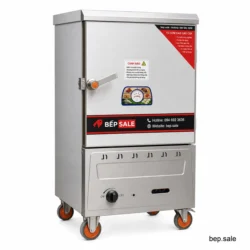 Tủ nấu cơm 6 khay dùng gas TCG-6 nhìn góc nghiêng