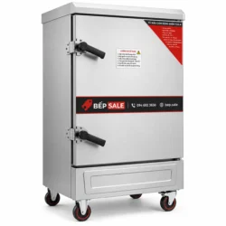 Tủ nấu cơm 8 khay dùng điện TCD-8 BẾP SALE trên nền trắng